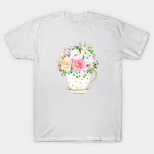 Flowers in a cup watercolor T-Shirt